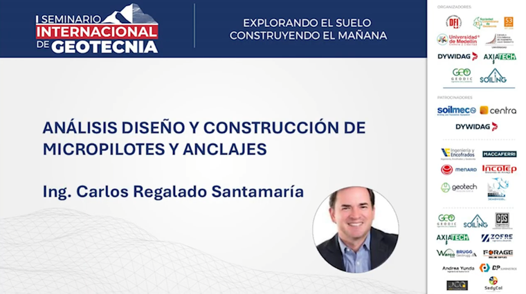 Carlos Regalado - I Seminario Internacional de Geotecnia