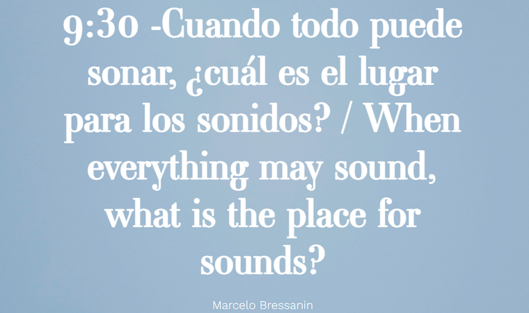 Cuando todo puede sonar cuál es el lugar para los sonidos - Carma 0