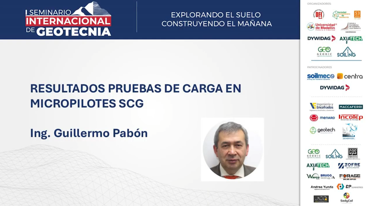Guillermo Pabón - - I Seminario Internacional de Geotecnia