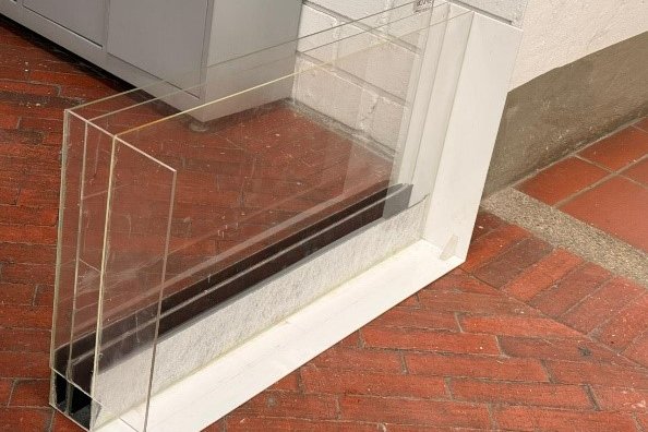 Filtro construido con placas tipo alveodrén