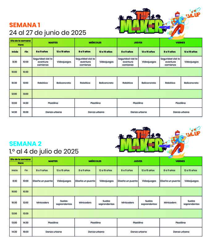 horarios the maker_Mesa de trabajo 1