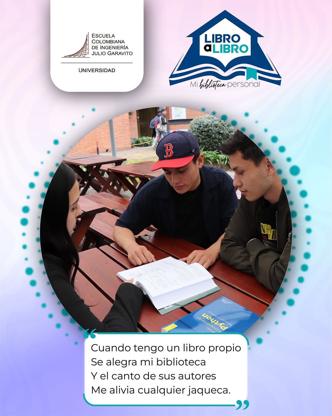 Libro a Libro sigue promoviendo el valor de la 𝐛𝐢𝐛𝐥𝐢𝐨𝐭𝐞𝐜𝐚 𝐩𝐞𝐫𝐬𝐨𝐧𝐚𝐥, como una forma de conservar las obras determinantes en el proceso de aprendizaje. 

#LibroALibro #MiBibliotecaPersonal