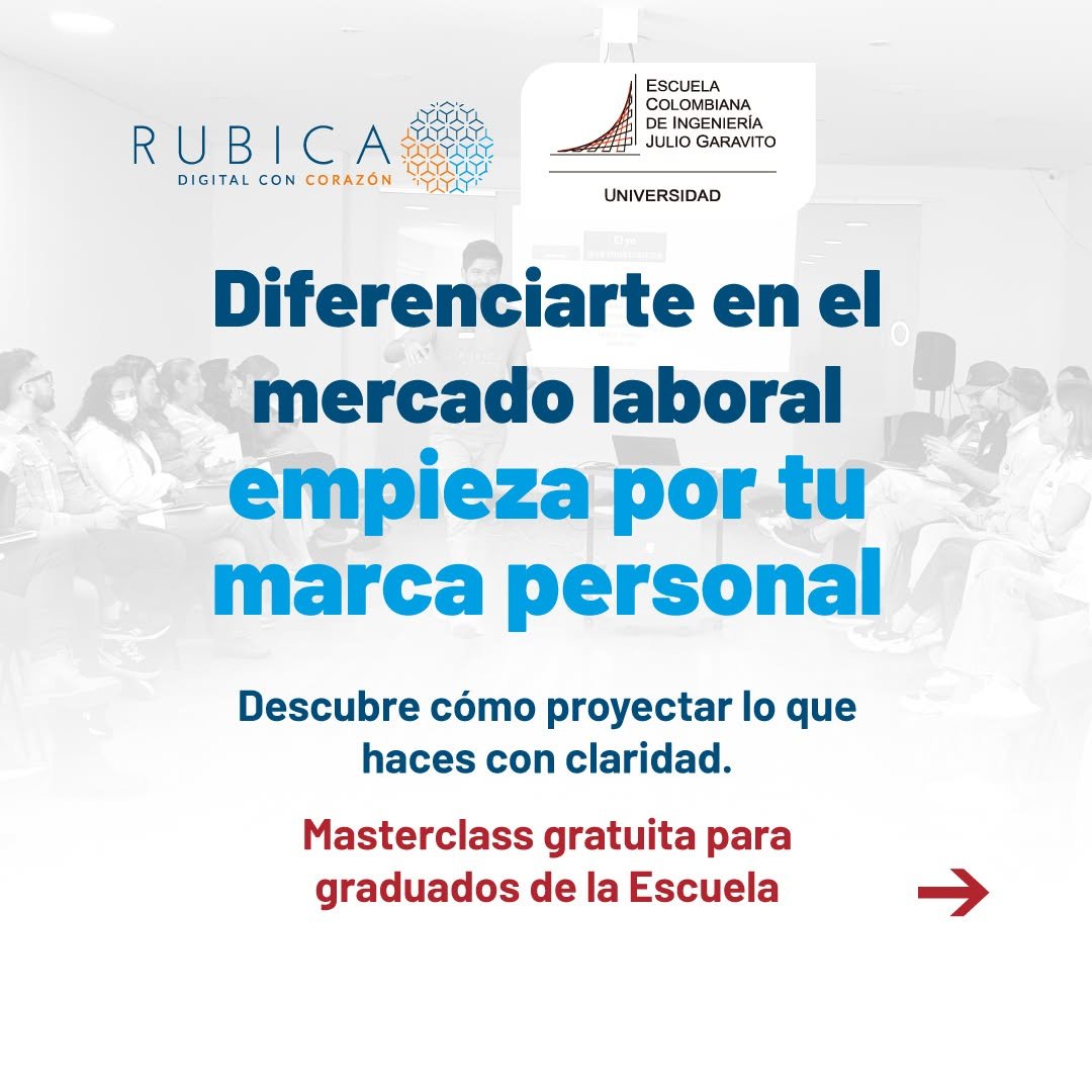Evento sin costo para nuestros 𝗴𝗿𝗮𝗱𝘂𝗮𝗱𝗼𝘀. 👇 Haz que tu historia deje huella.

Una buena historia conecta. Una marca personal bien construida, te posiciona.

Esta 𝗺𝗮𝘀𝘁𝗲𝗿𝗰𝗹𝗮𝘀𝘀 es para ti si ya sabes lo que vales y ahora quieres mostrarlo con intención.

🗓️ 28 de agosto | 🕕 7:00 p.m. | 💻 Virtual

Inscríbete aquí → https://bit.ly/450bE5O (Link en la bio). 

Al asistir a la masterclass, recibirás una radiografía personalizada de tu presencia digital. 𝗚𝗿𝗮𝘁𝗶𝘀.