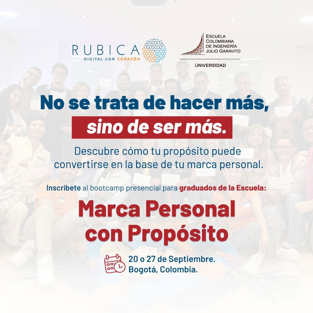 ¡Graduado! Ya no se trata solo de tener un título.
Hoy, lo que proyectas también abre (o cierra) puertas.
Este bootcamp te ayuda a darle forma a tu historia, definir tu propuesta de valor y salir con una marca personal alineada con tu propósito.

📍 Inscríbete para el 20 o 27 de septiembre → https://lnkd.in/dbJW7WvJ