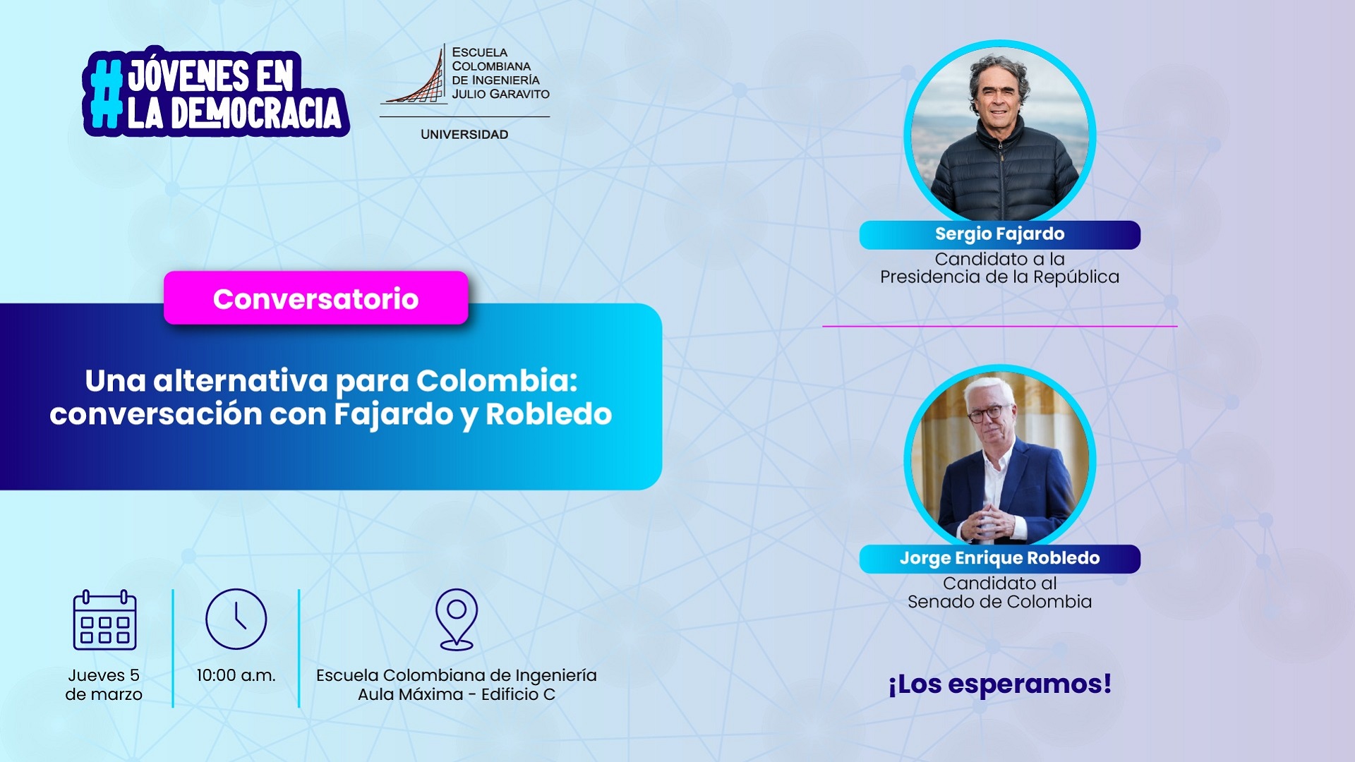 Jóvenes en la democracia - conversatorio 5 de marzo